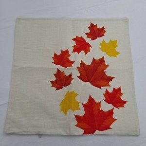 Fall Leaves Falling Throw Pillow Cover Orange Brown Yellow